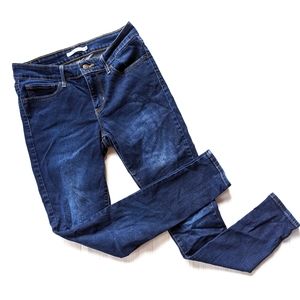 LEVI'S 711 women's darkwash blue denim skinny jeans